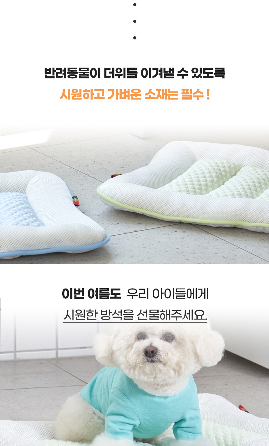 [NEW신상][무료배송] 개과천선 쿨 버디 방석 (크림 멜론/크림 블루) 4번째