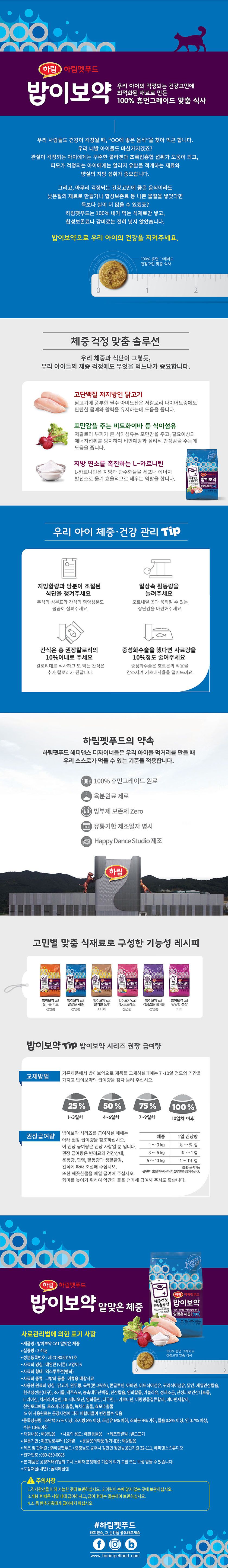 밥이보약 캣 알맞은 체중 3.4kg 1번째