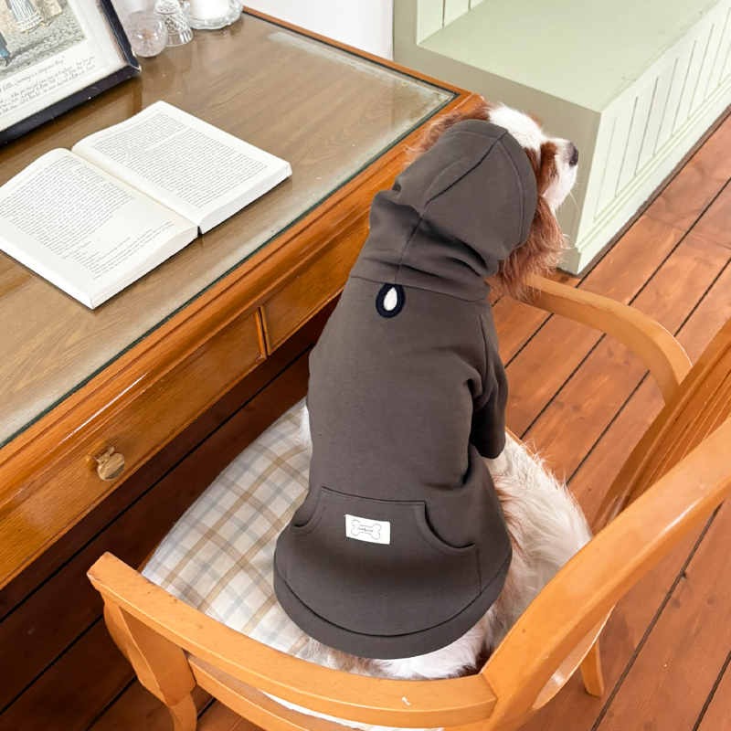 [NEW신상][무료배송] 해피댕댕 기모후드 4종 (그린,와인,카키,오렌지브라운) S-3XL 11번째