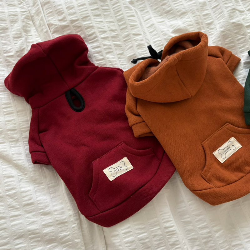 [NEW신상][무료배송] 해피댕댕 기모후드 4종 (그린,와인,카키,오렌지브라운) S-3XL 5번째