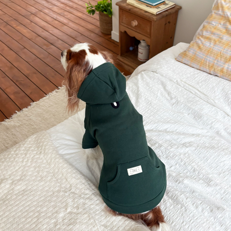 [NEW신상][무료배송] 해피댕댕 기모후드 4종 (그린,와인,카키,오렌지브라운) S-3XL 15번째