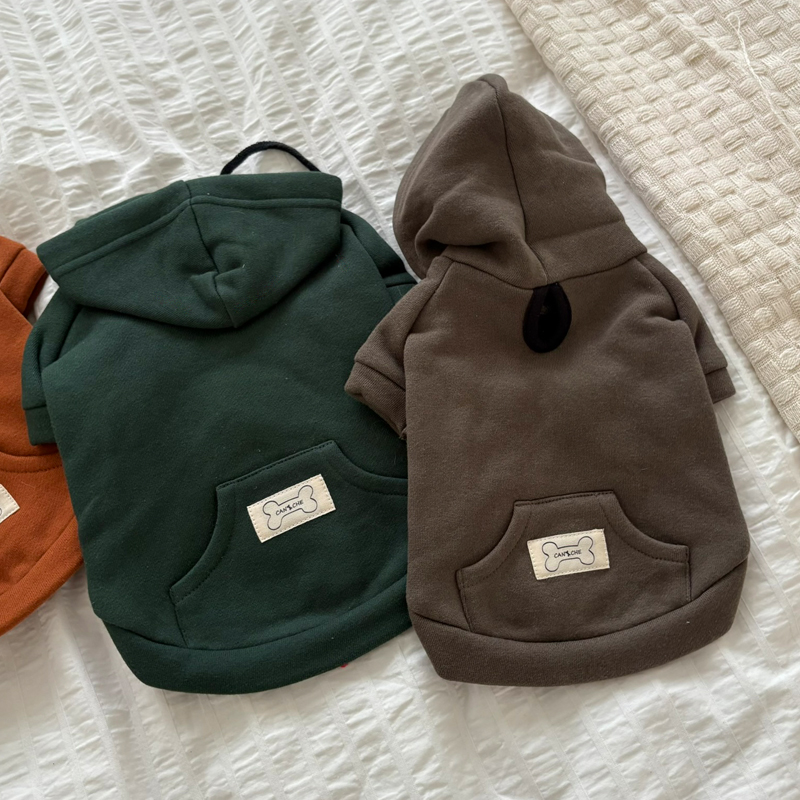 [NEW신상][무료배송] 해피댕댕 기모후드 4종 (그린,와인,카키,오렌지브라운) S-3XL 6번째