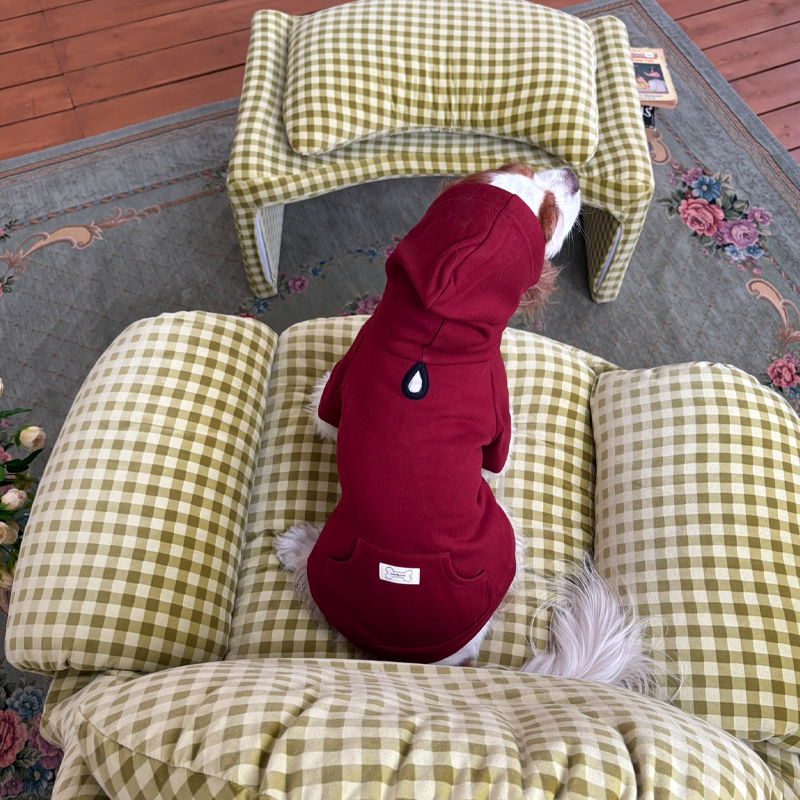 [NEW신상][무료배송] 해피댕댕 기모후드 4종 (그린,와인,카키,오렌지브라운) S-3XL 19번째