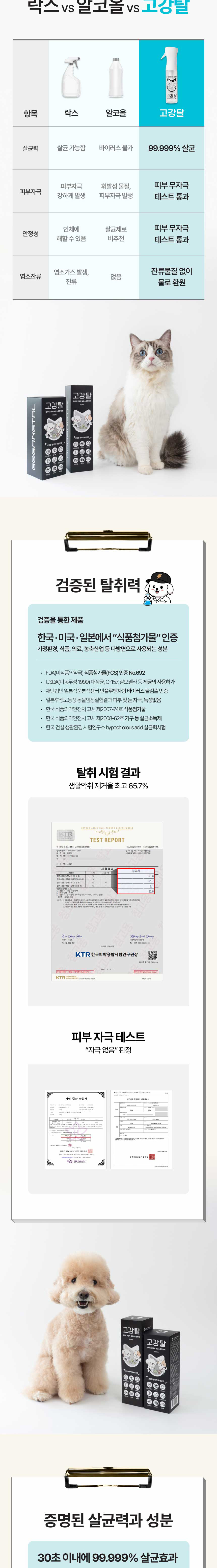 [무료배송] 고강탈 탈취제 살균 소독 냄새 제거 스프레이 500ml 3번째