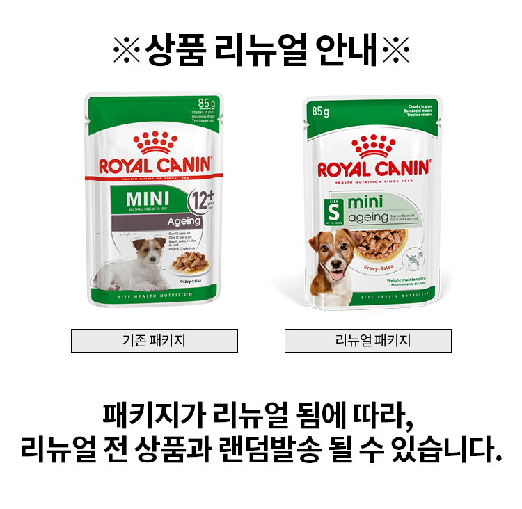 로얄캐닌 독 미니 에이징 파우치 85g 항산화 1번째