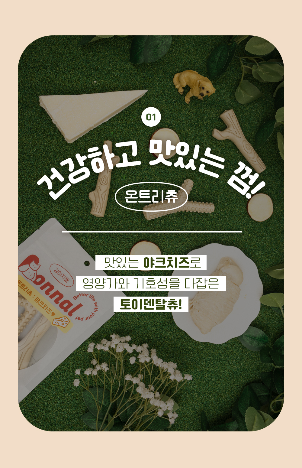 [무료배송] 온날 독 오래먹는 온트리츄 야크치즈 230g 3번째