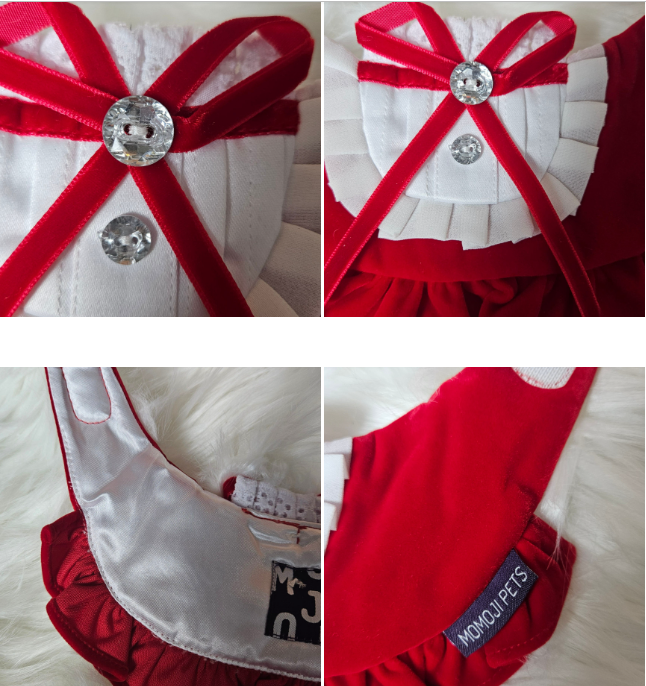 [NEW신상][무료배송] 리치독스 크리스마스 스커트 케이프 레드 4번째