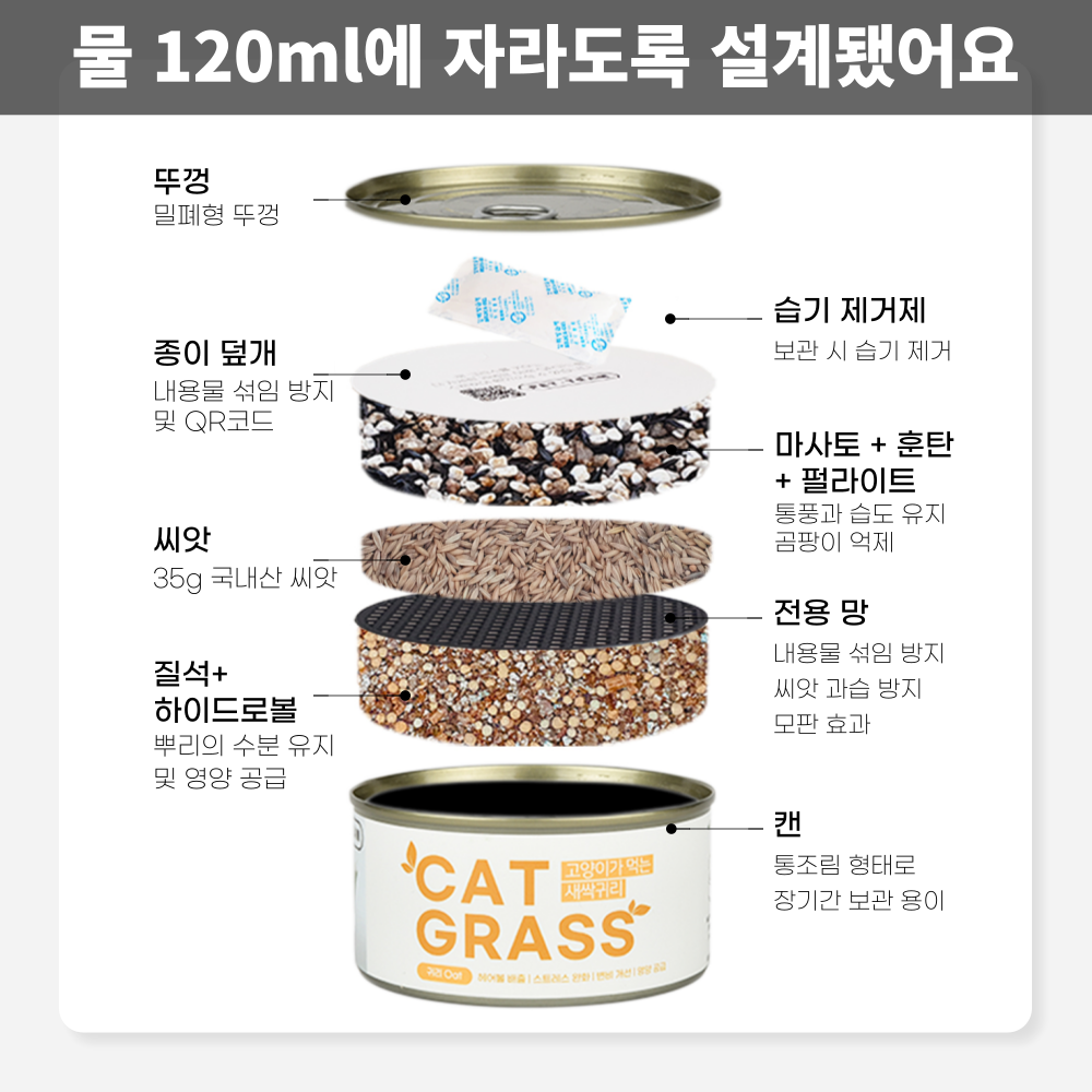 [NEW신상]펫팀 캣그라스 고양이풀 보리/귀리/밀 3번
