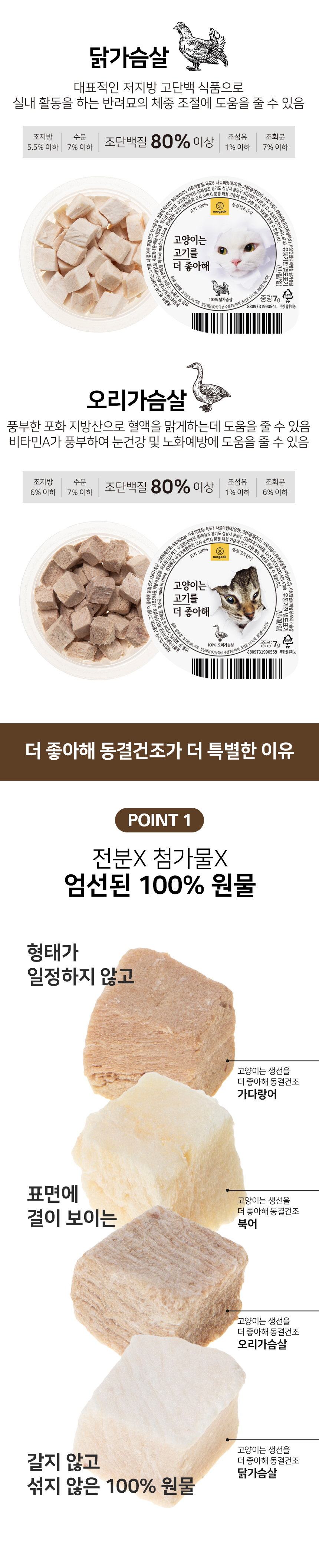 [NEW신상][무료배송] 와그작 고양이는 더 좋아해 동결건조 시리즈 3번째