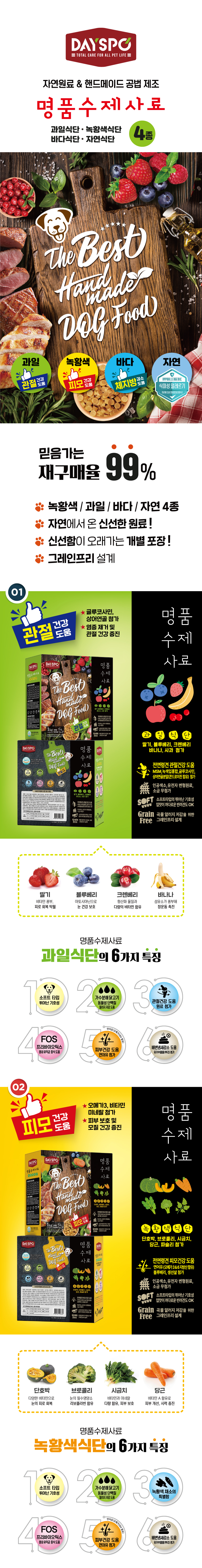 [NEW신상][무료배송] 데이스포 독 명품수제사료 바다식단 1kg 1번째