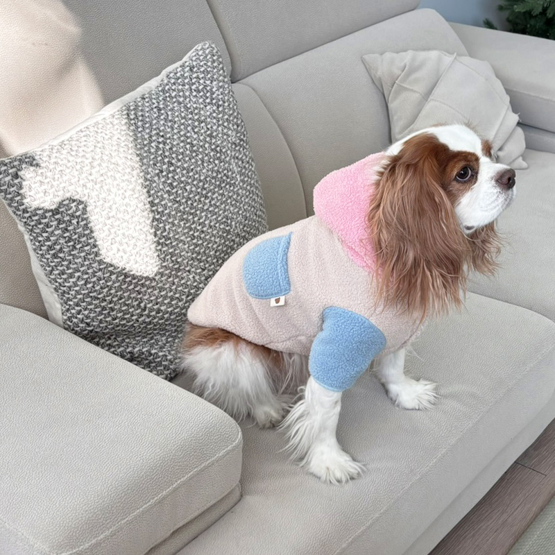 [무료배송] 해피댕댕 배색후리스자켓 S-2XL 4번째