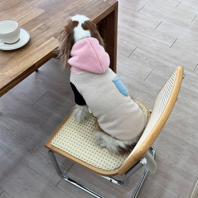 [무료배송] 해피댕댕 배색후리스자켓 S-2XL 7번째