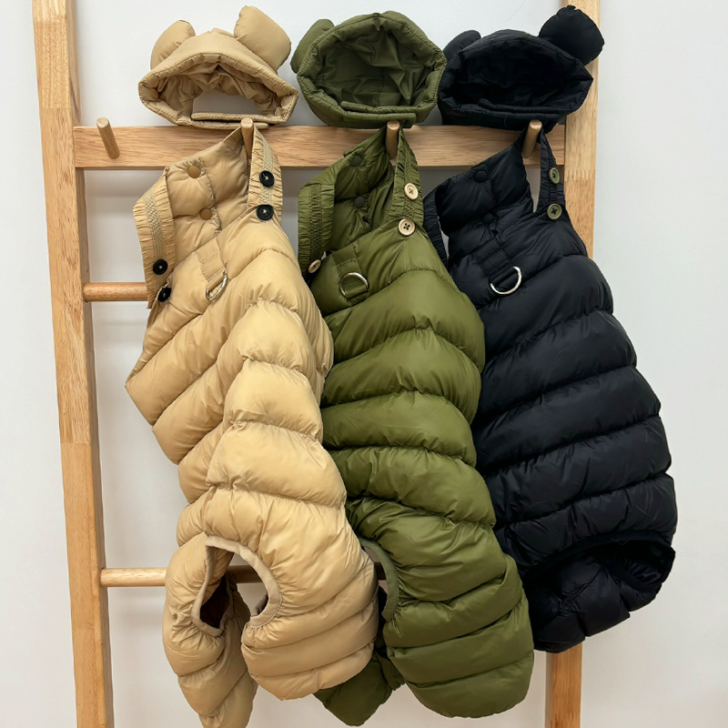[무료배송] 해피댕댕 패딩모자 & 멜빵패딩올인원 S-XL , S-2XL 15번째