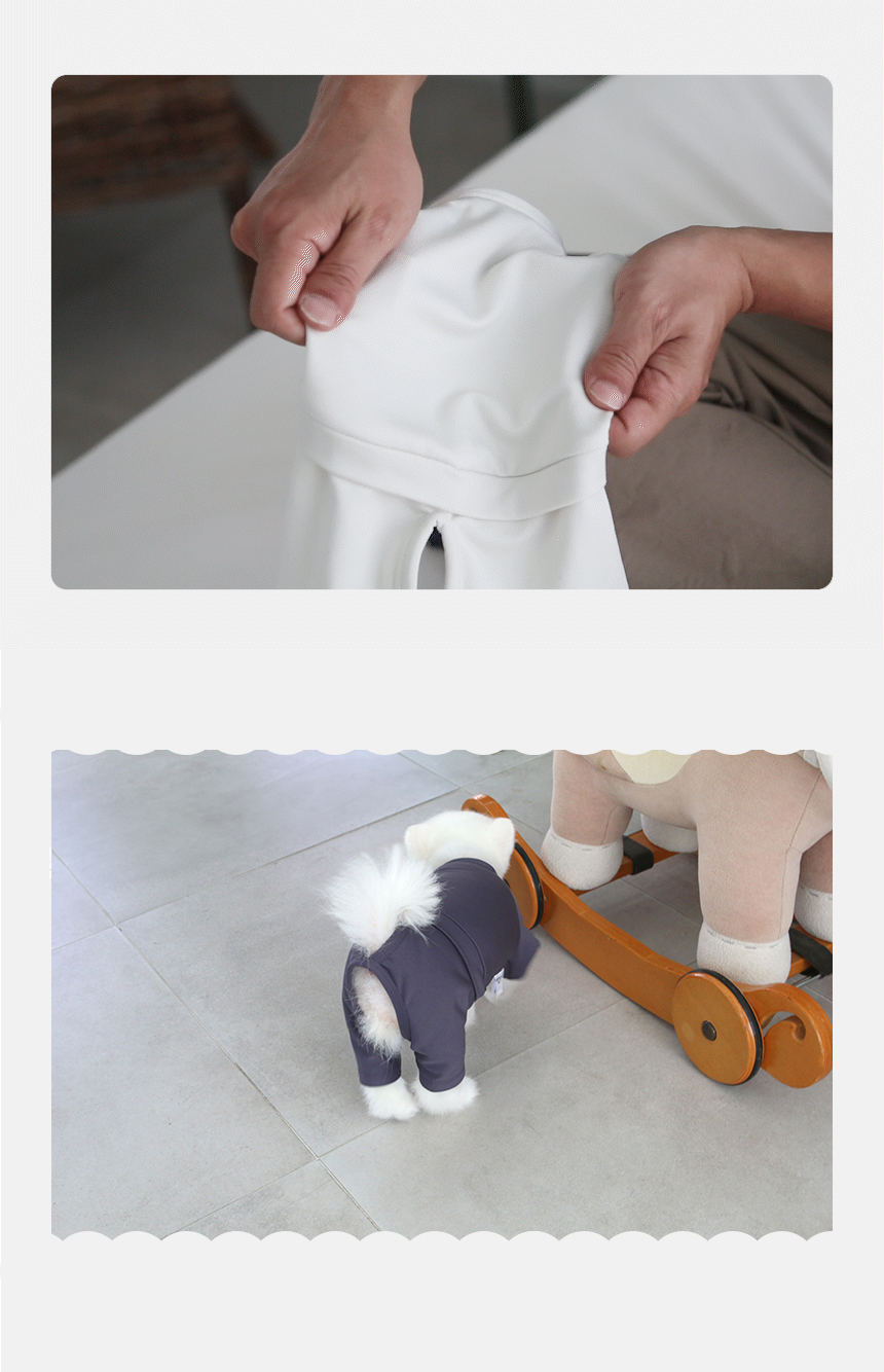 [무료배송] 초코펫하우스 강아지 보온 실내복 피치 기모 히트텍 4번째