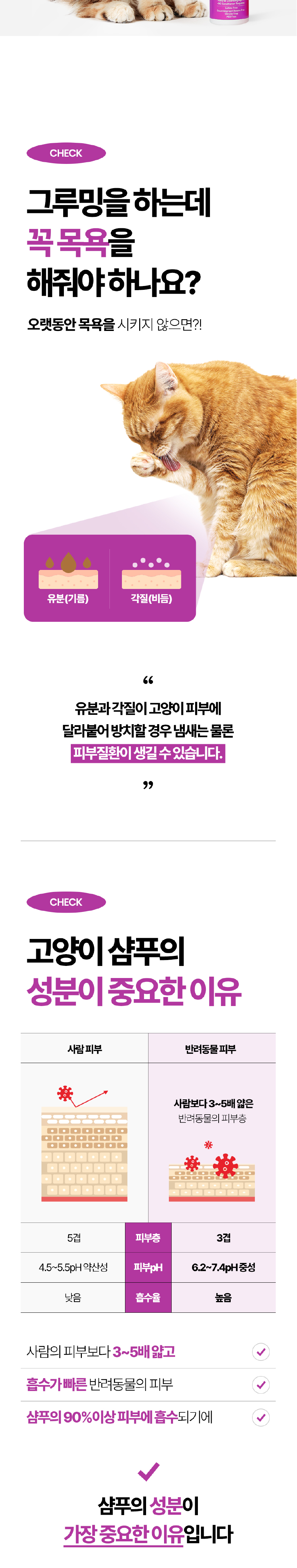 [무료배송] 하이포닉 캣 저자극 샴푸 무향 300ml 2번째