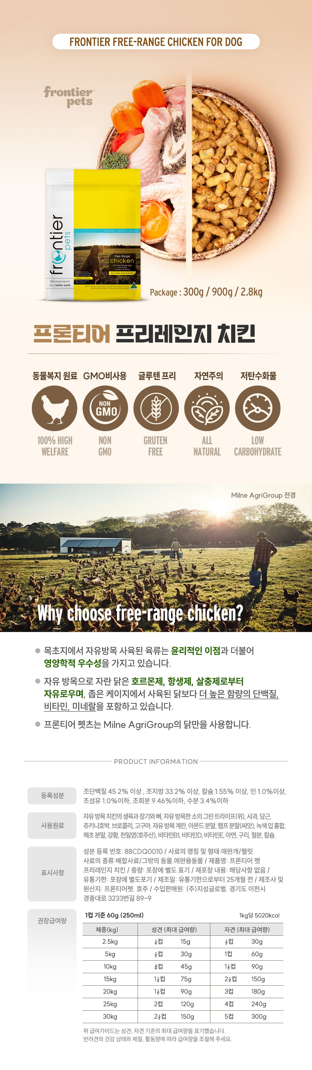 프론티어 독 프리레인지 치킨 300g 2번째