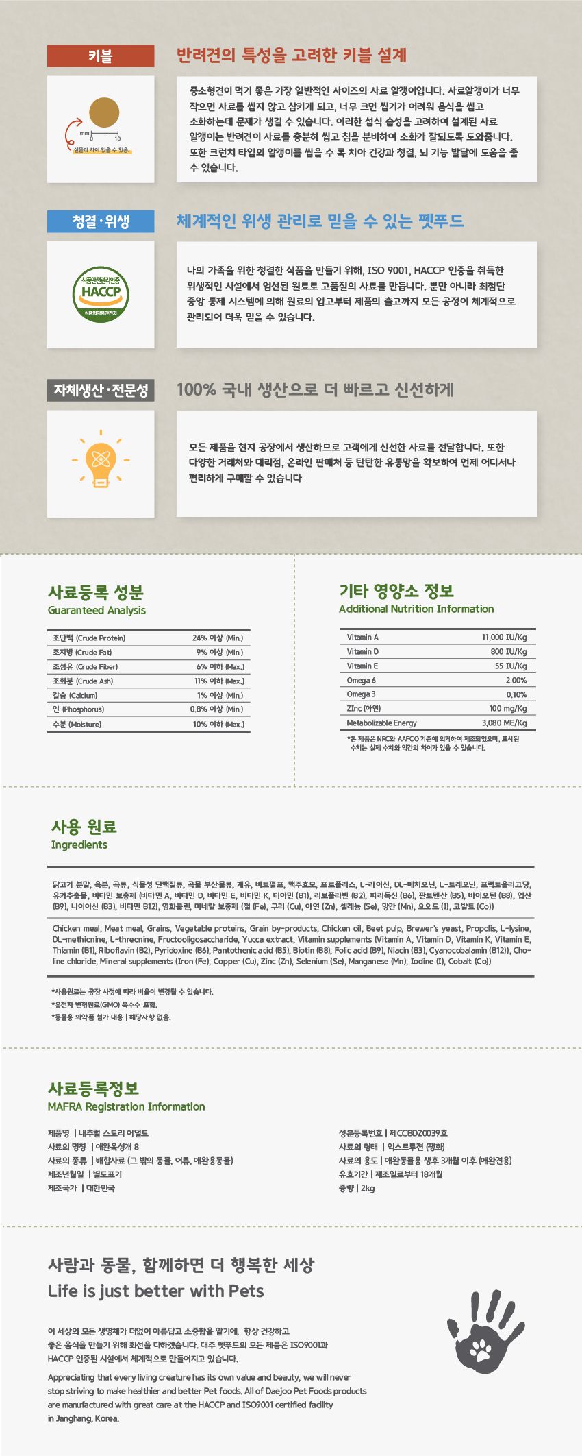 내츄럴 스토리 독 어덜트 3kg 2번째