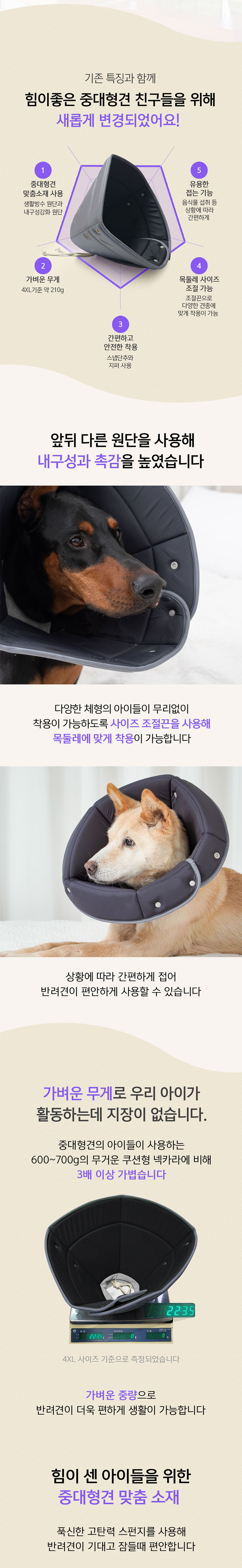 [무료배송] 개놀자 중대형견 펜타곤 넥카라 3XL-5XL 2번째