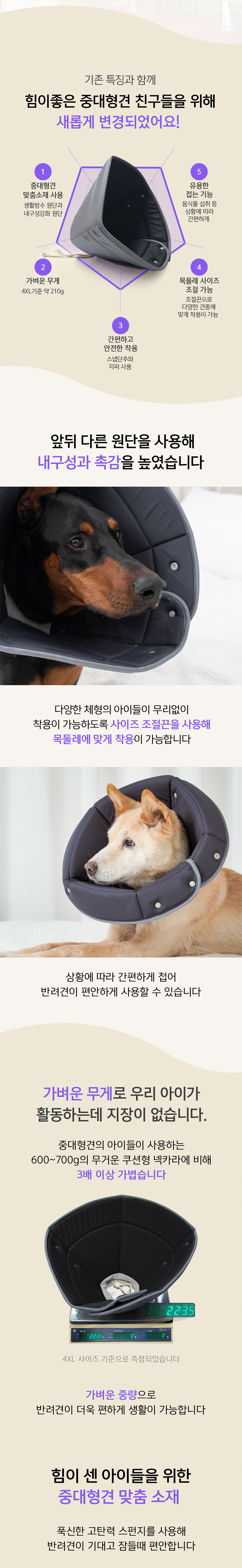 [무료배송] 개놀자 중대형견 펜타곤 넥카라 3XL-5XL 2번째