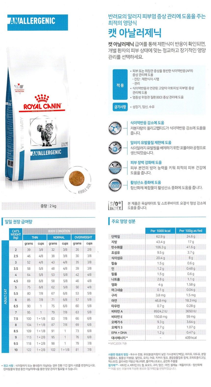 [무료배송] 로얄캐닌 캣 아날러제닉 2kg 1번째