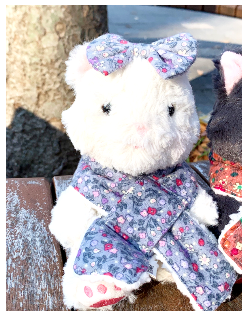 [NEW신상][무료배송] 콩다하우스 빈티지플로랄 퍼기모목도리 다크레드/다크블루 13번째