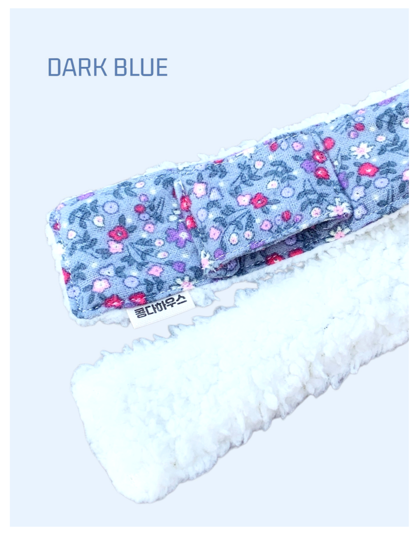 [NEW신상][무료배송] 콩다하우스 빈티지플로랄 퍼기모목도리 다크레드/다크블루 12번째