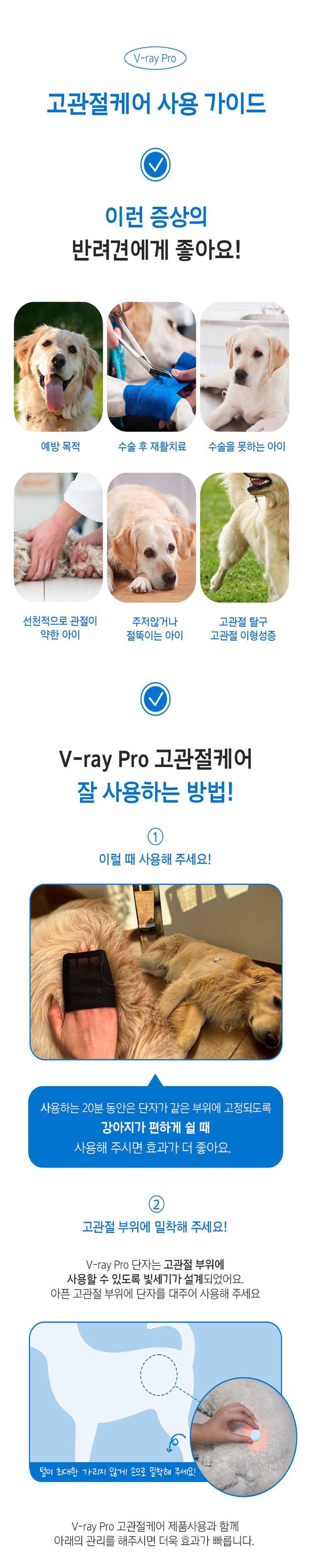 [무료배송] 꼬잇 독 고관절 브이레이 프로 케어 패키지(1구) 7번째