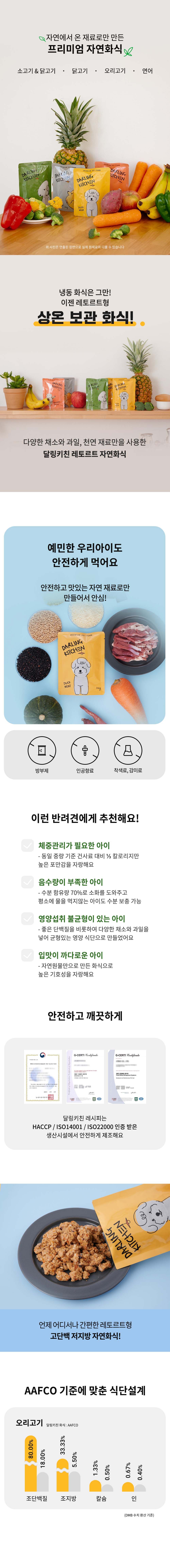 달링키친 독 자연화식 오리고기 100g 1번째