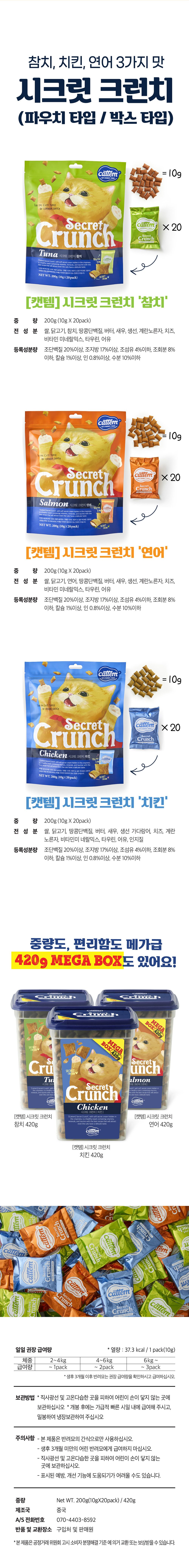캣템 시크릿크런치 치킨 10g*20p 4번째