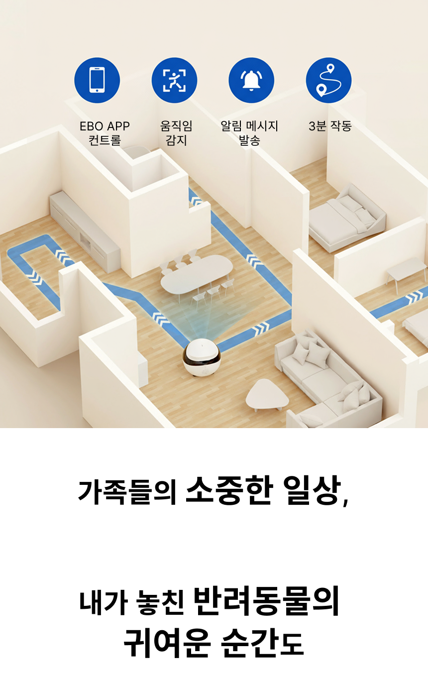[NEW신상][무료배송] 에나봇 EBO 이보 SE 움직이는 이동식CCTV 자동충전 홈캠 32번째