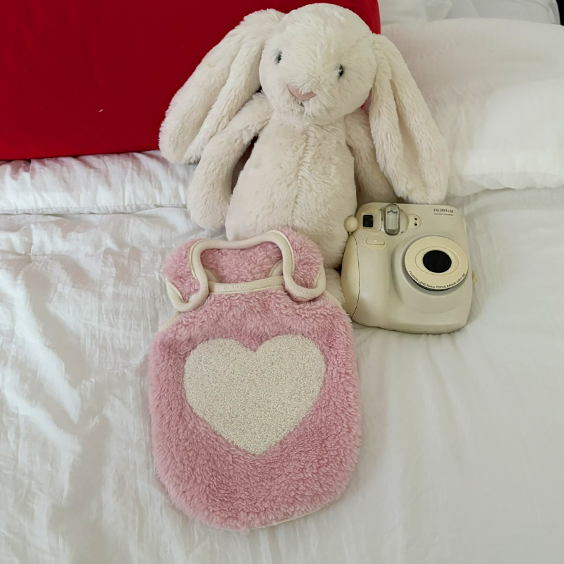 [NEW신상][무료배송] 해피댕댕 하트수면조끼 3종 (블랙,아이보리,핑크) S-XL 9번째