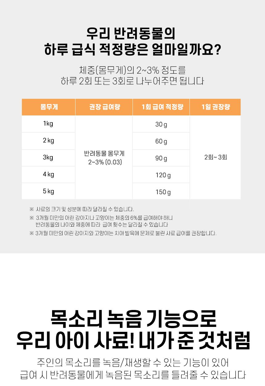 [무료배송] 오아 이리와 자동 급식기 음성녹음 7번째