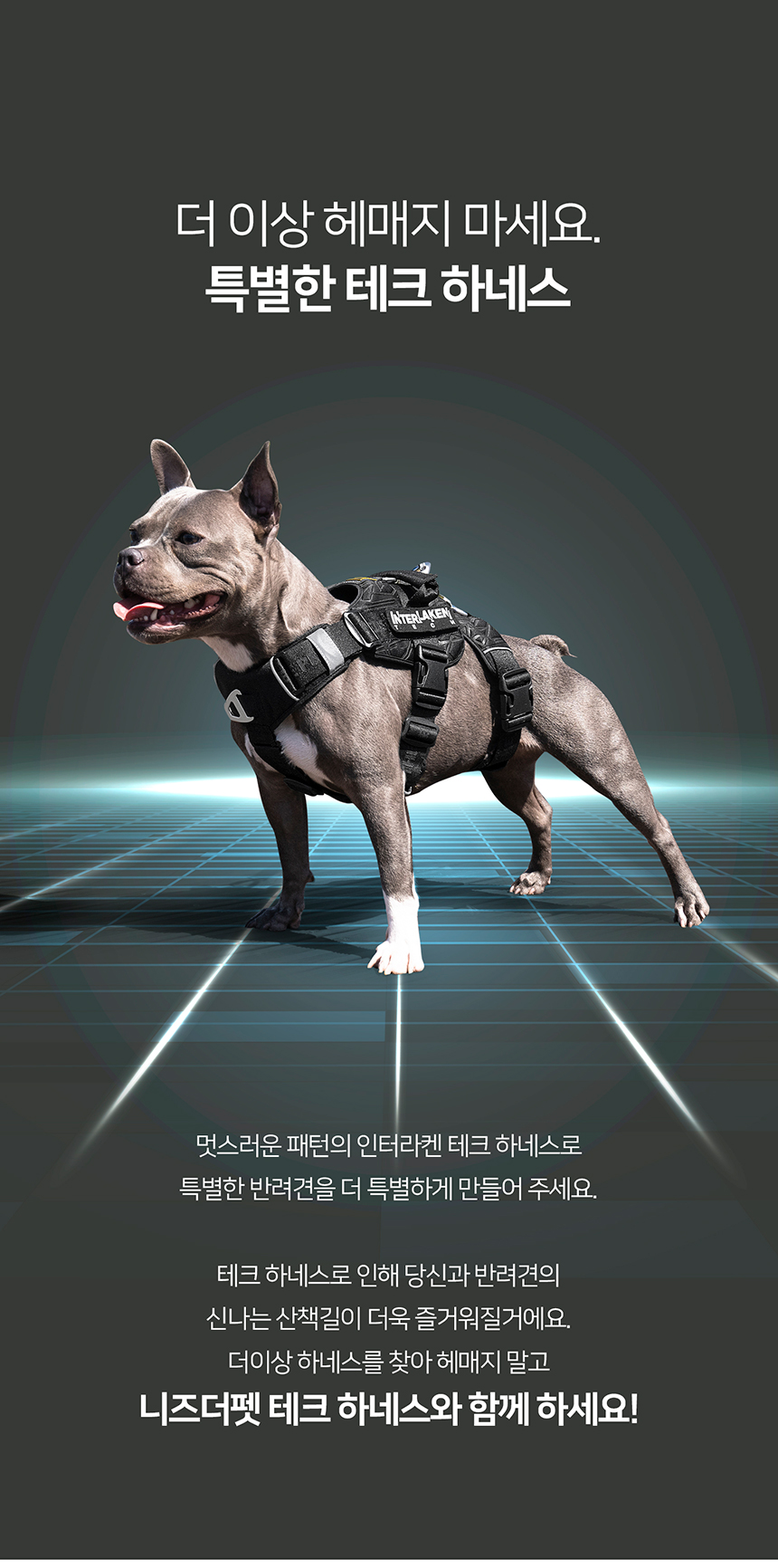 [무료배송] 니즈더펫 인터라켄 테크 하네스 XXS-XL 12번째