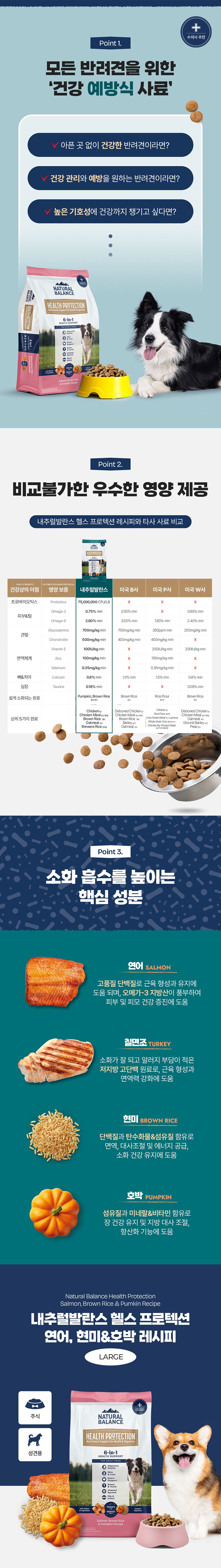 [체험단] [사료샘플] 내추럴발란스 독 헬스프로텍션 연어&현미&호박 레시피 라지브리드 40g 3번째