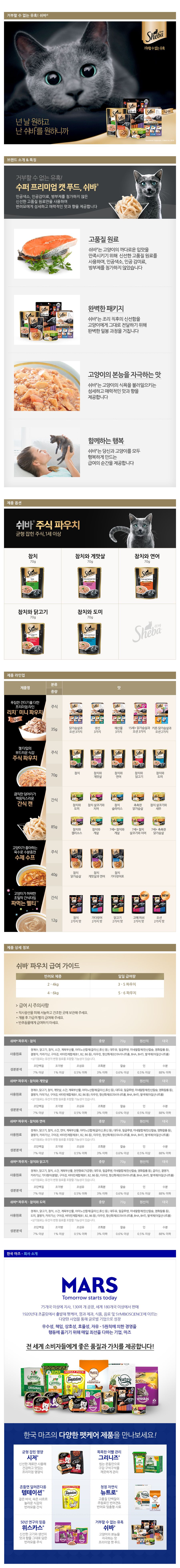 쉬바 캣 참치 파우치 70g 1번째