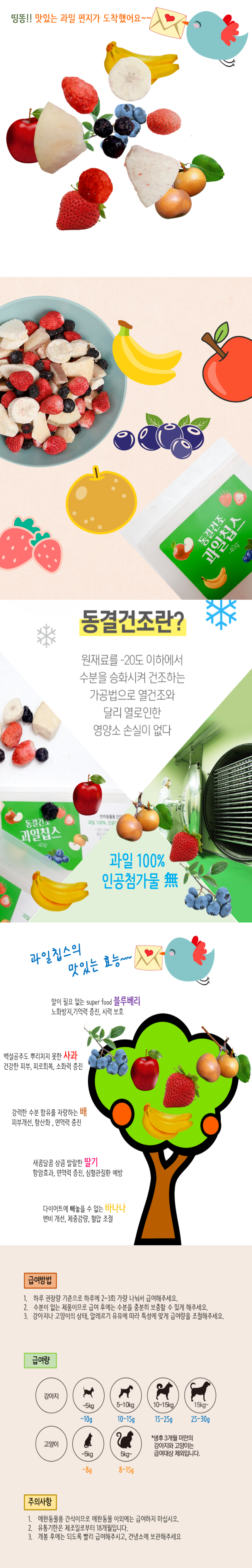 [무료배송][2개] 펫푸드궁 과일칩스 40g 1번째