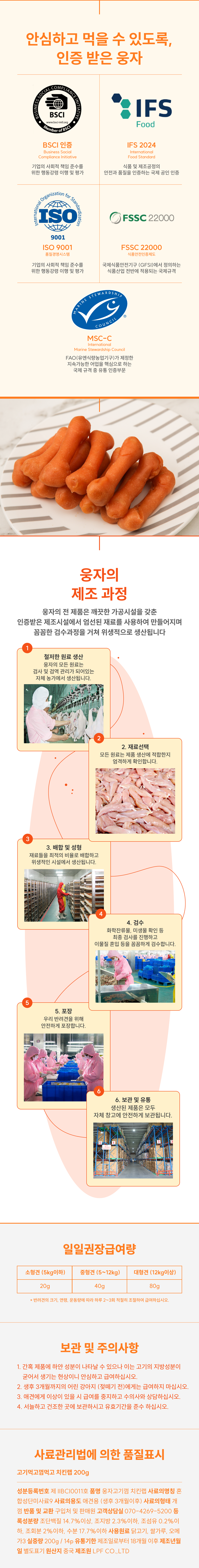웅자 독 고기먹고껌먹고 치킨랩 200g 2번째