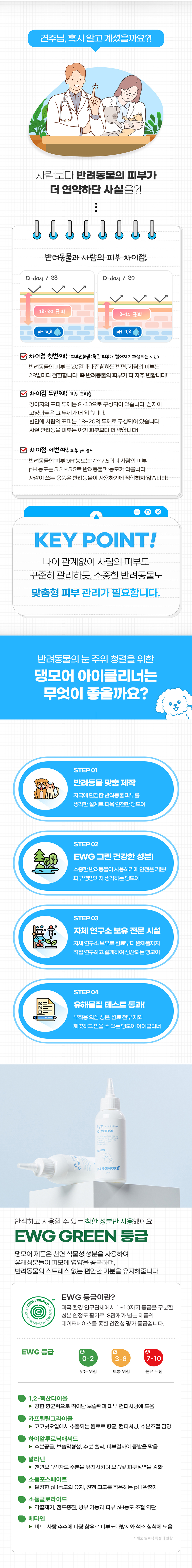 [무료배송] 댕모어 강아지 눈 귀 세정 클리너 2종 세트 2번째