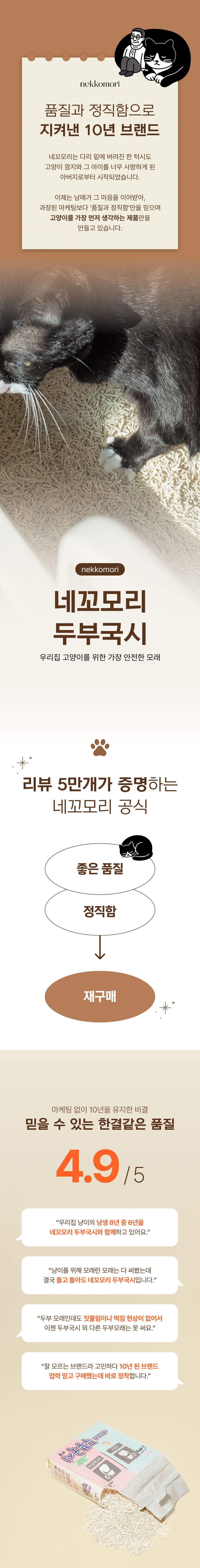 [6개] 네꼬모리 두부국시 극세입자 오리지널 7L  2번째