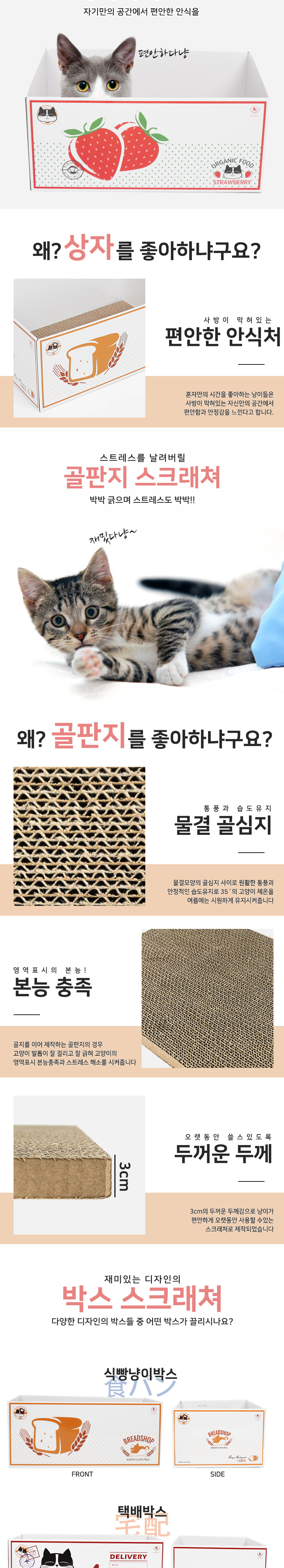 [무료배송] 딩동펫 박스 스크래쳐 5종 2번째