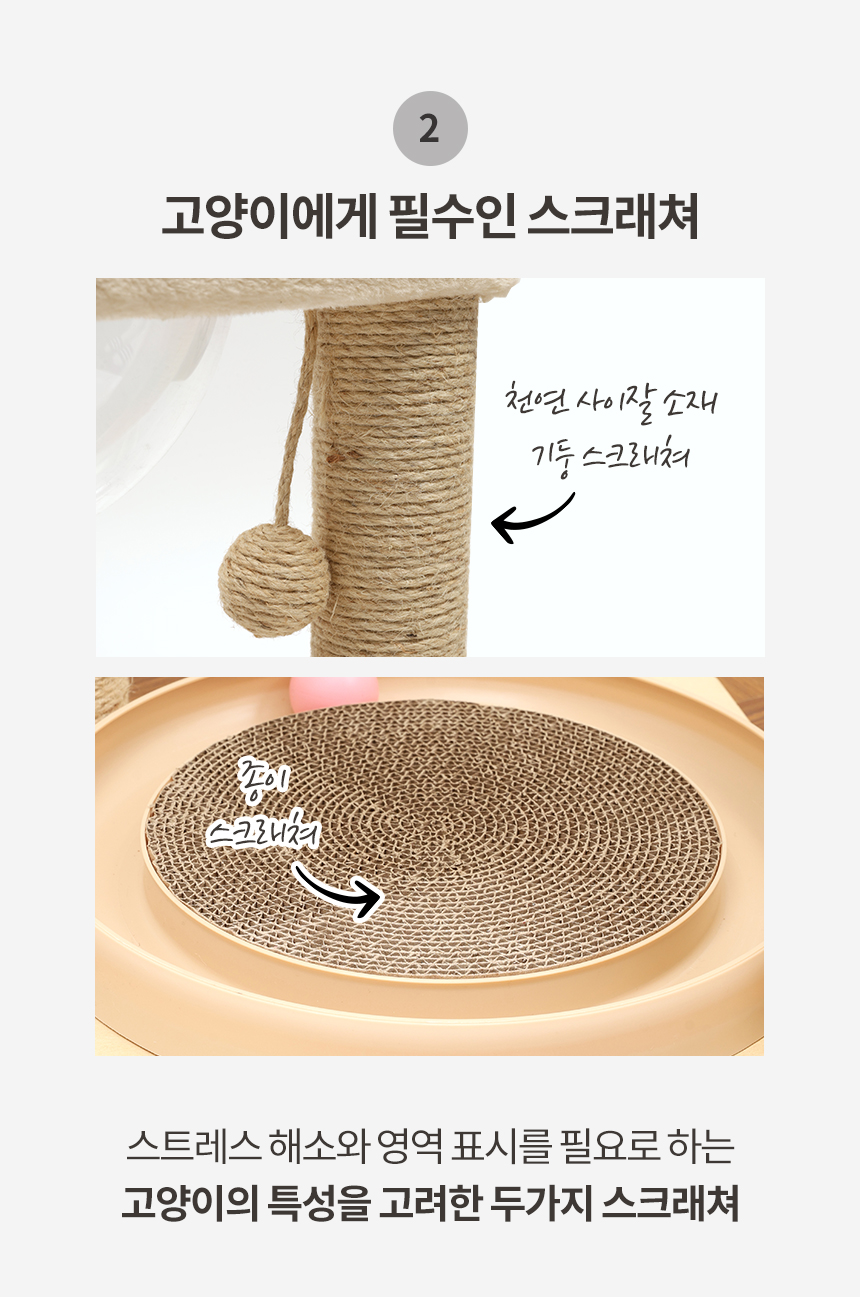 [무료배송] 펫토리아 GP 투명 해먹 고양이 스크래쳐 타워 12번째