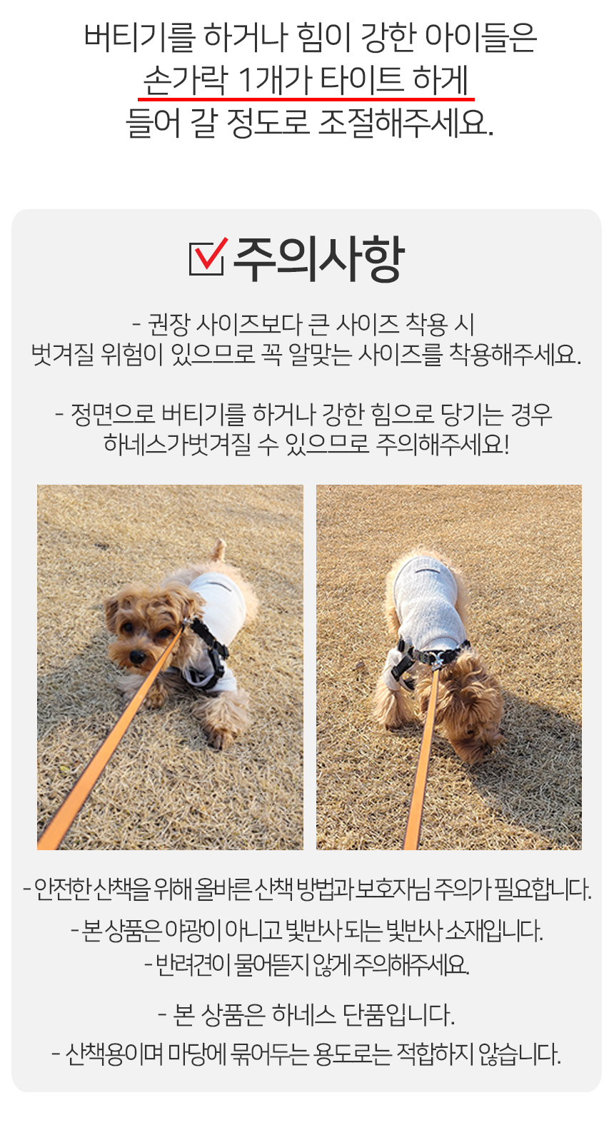[무료배송] 멍템 X하네스 레드/핑크/오렌지/그린/블루/블랙/베이지   XXS-M 19번째
