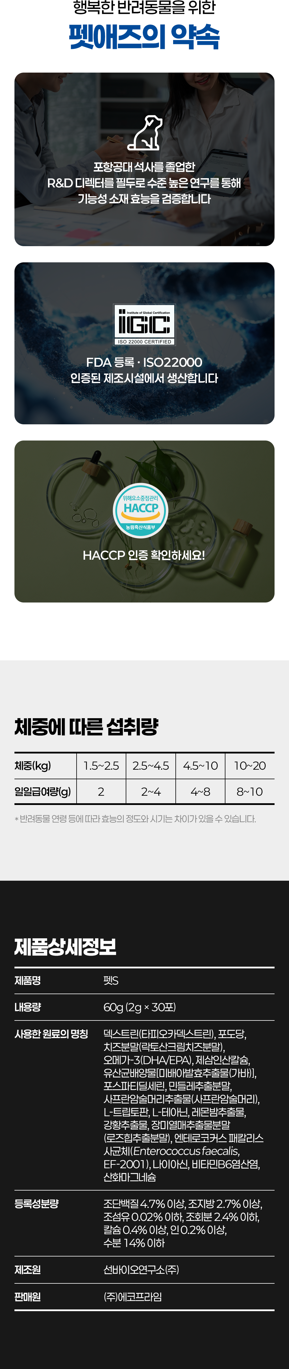 [체험단] 펫애즈 펫S 분리불안 영양제 2g*30p 23번째