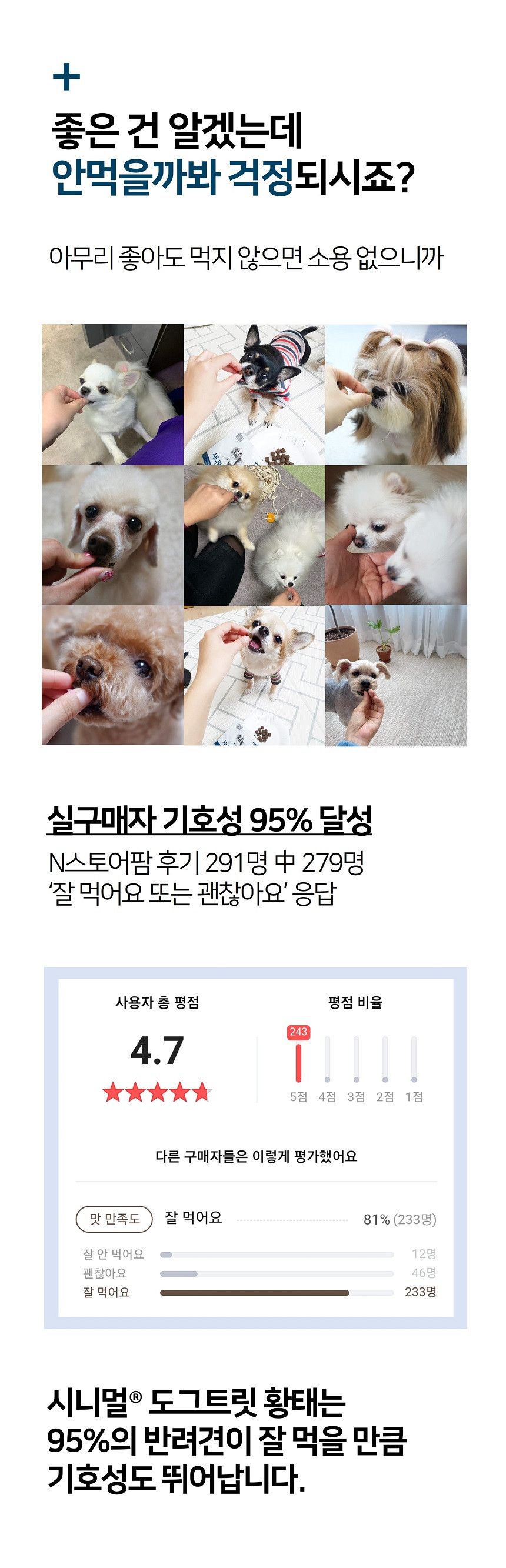 시니멀 독 트릿 황태 80g 5번째