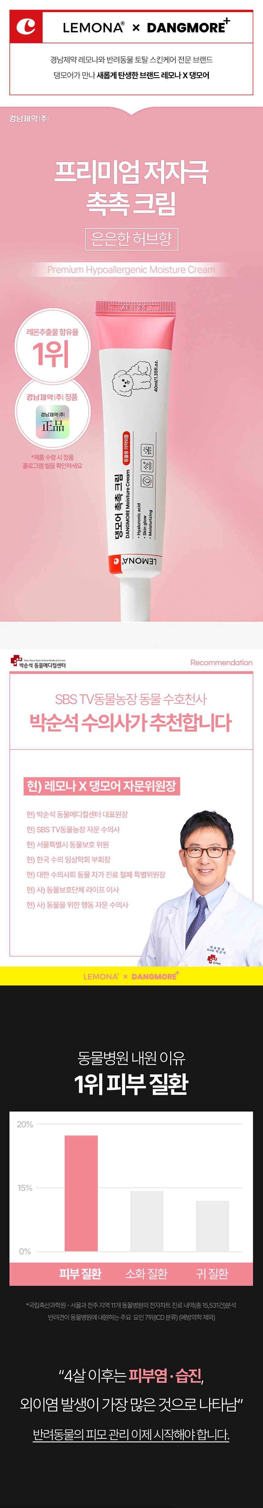 [체험단] [무료배송] 레모나 X 댕모어 촉촉 크림 40ml 1번째
