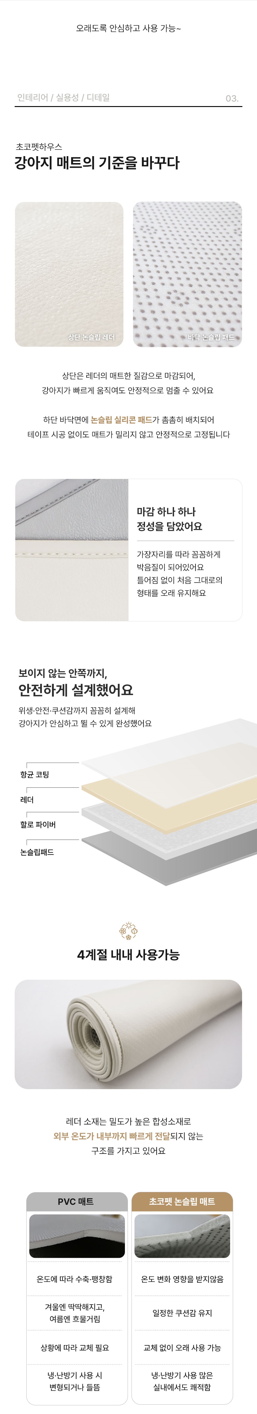 [NEW신상][무료배송] 초코펫하우스 독 논슬립 레더 매트 중형/대형 2color 54번째