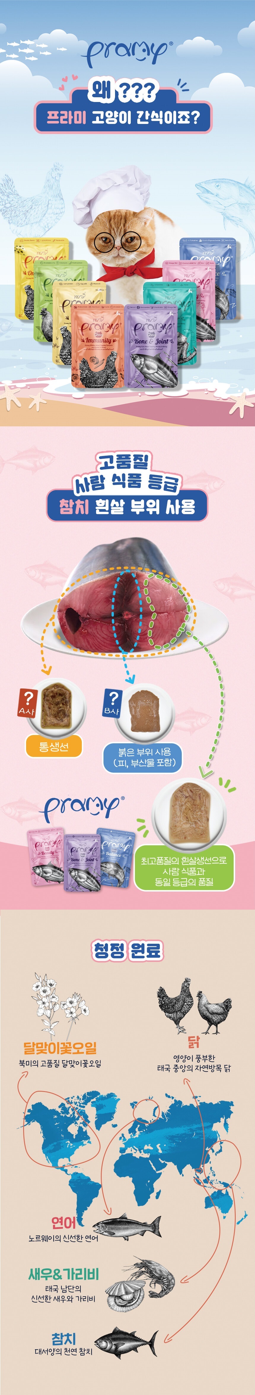 [무료배송] 프라미 고양이 습식 간식 (70g * 12ea) 1번째