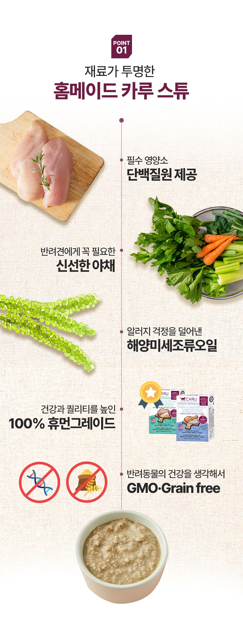 카루 캣 클래식 버라이어티팩B (치킨&크랩/연어&칠면조/치킨&대구/명태&칠면조) 3번째