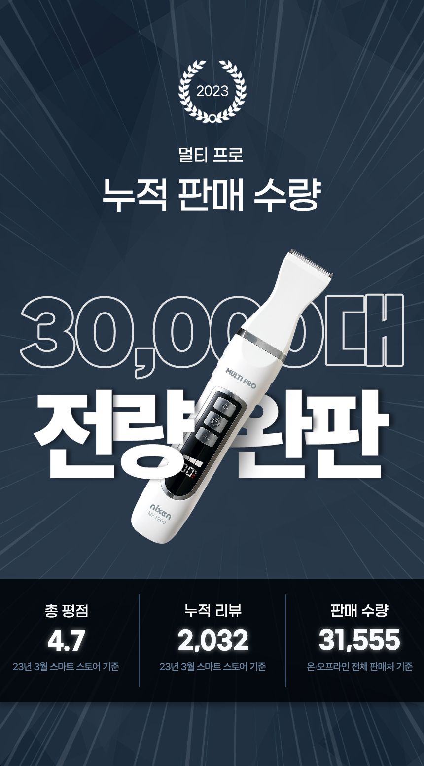 [무료배송] 닉센 멀티프로 부분이발기 NX-1200 1번째