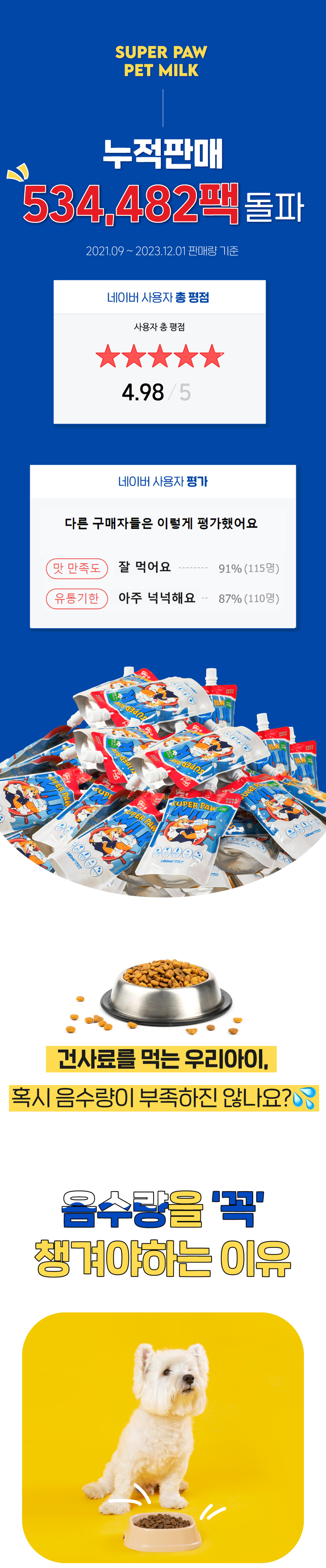 [무료배송] 슈퍼포우 펫밀크 180ml*10ea 1번째
